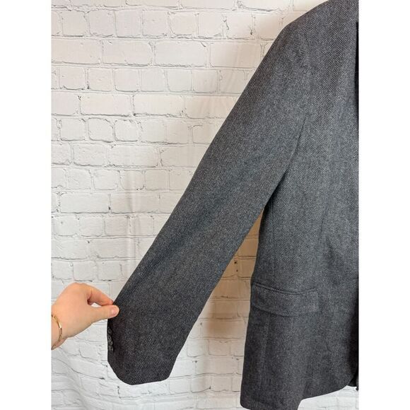 JOSEPH ABBOUD gray herringbone wool blend mens suit jacket blazer 2XLT NWT - Picture 4 of 14